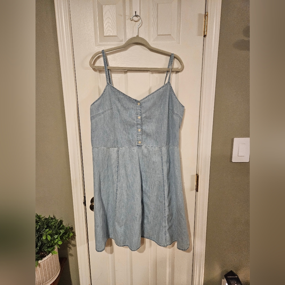 Denim fit and flare dress